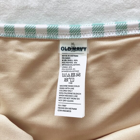 Old Navy bikini bottoms XL light green gingham swimsuit bathing suit - Picture 8 of 8